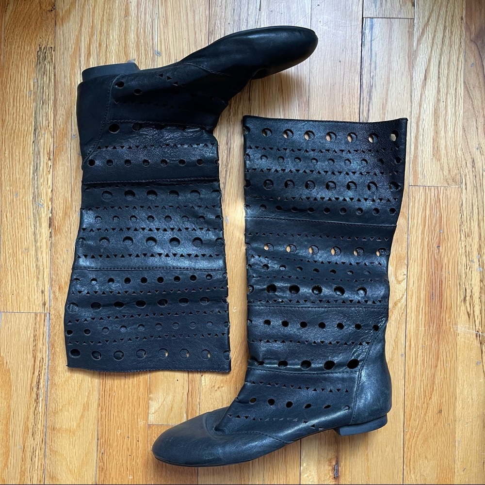 Vintage Jeffrey Campbell Zola black leather boots